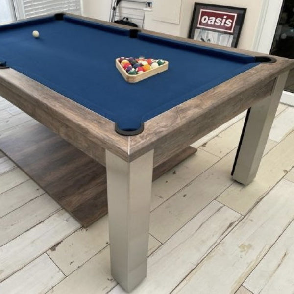 FMF Elixir Pool Dining Table | Distressed Oak | Smart Slate Cloth