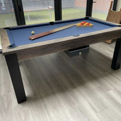 FMF Elixir Pool Dining Table | Distressed Oak | Smart Slate Cloth