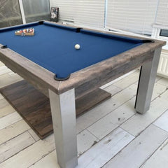 FMF Elixir Pool Dining Table | Distressed Oak | Smart Slate Cloth