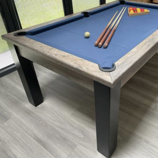 FMF Elixir Pool Dining Table | Distressed Oak | Smart Slate Cloth