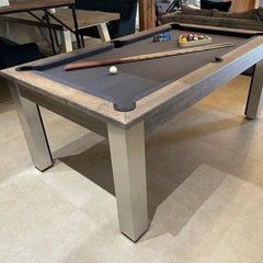 FMF Elixir Pool Dining Table | Distressed Oak | Smart Navy Cloth