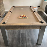 FMF Elixir Pool Dining Table | Distressed Oak | Elite Pro Camel Cloth
