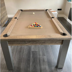 FMF Elixir Pool Dining Table | Distressed Oak | Elite Pro Camel Cloth