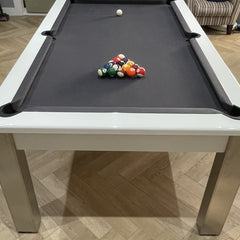 FMF Elixir Pool Dining Table | Gloss White | Smart Black Cloth