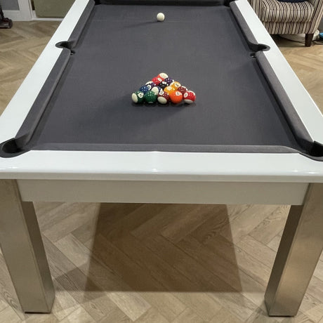 FMF Elixir Pool Dining Table | Gloss White | Smart Black Cloth