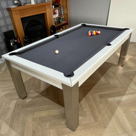FMF Elixir Pool Dining Table | Gloss White | Smart Black Cloth