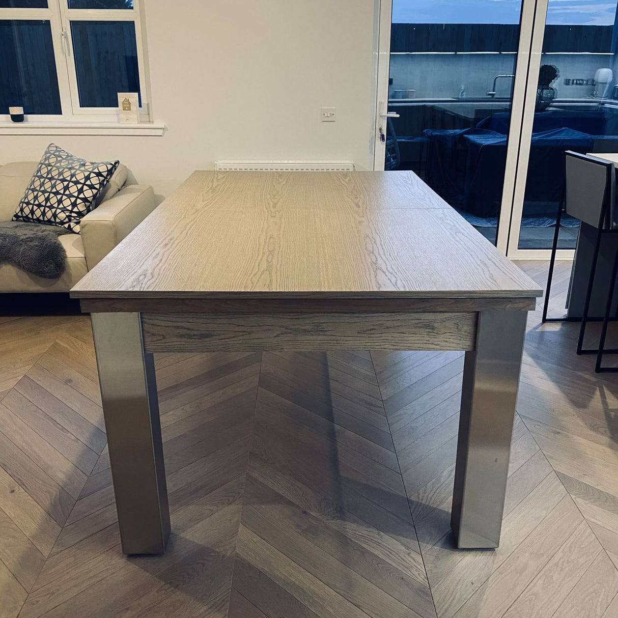 FMF | Elixir Slate Bed Pool Dining Table | Grey Oak