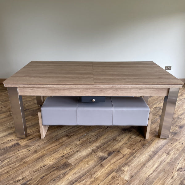 FMF | Elixir Slate Bed Pool Dining Table | Nebraska Oak