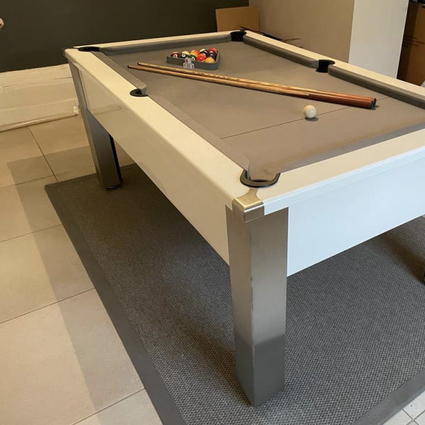 FMF Spirit Tournament Pool Table | White | Smart Silver Cloth